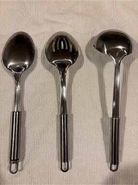 Source Unknown Stainless Steel Serving Spoon, Slotted Spoon & Ladle - Silver